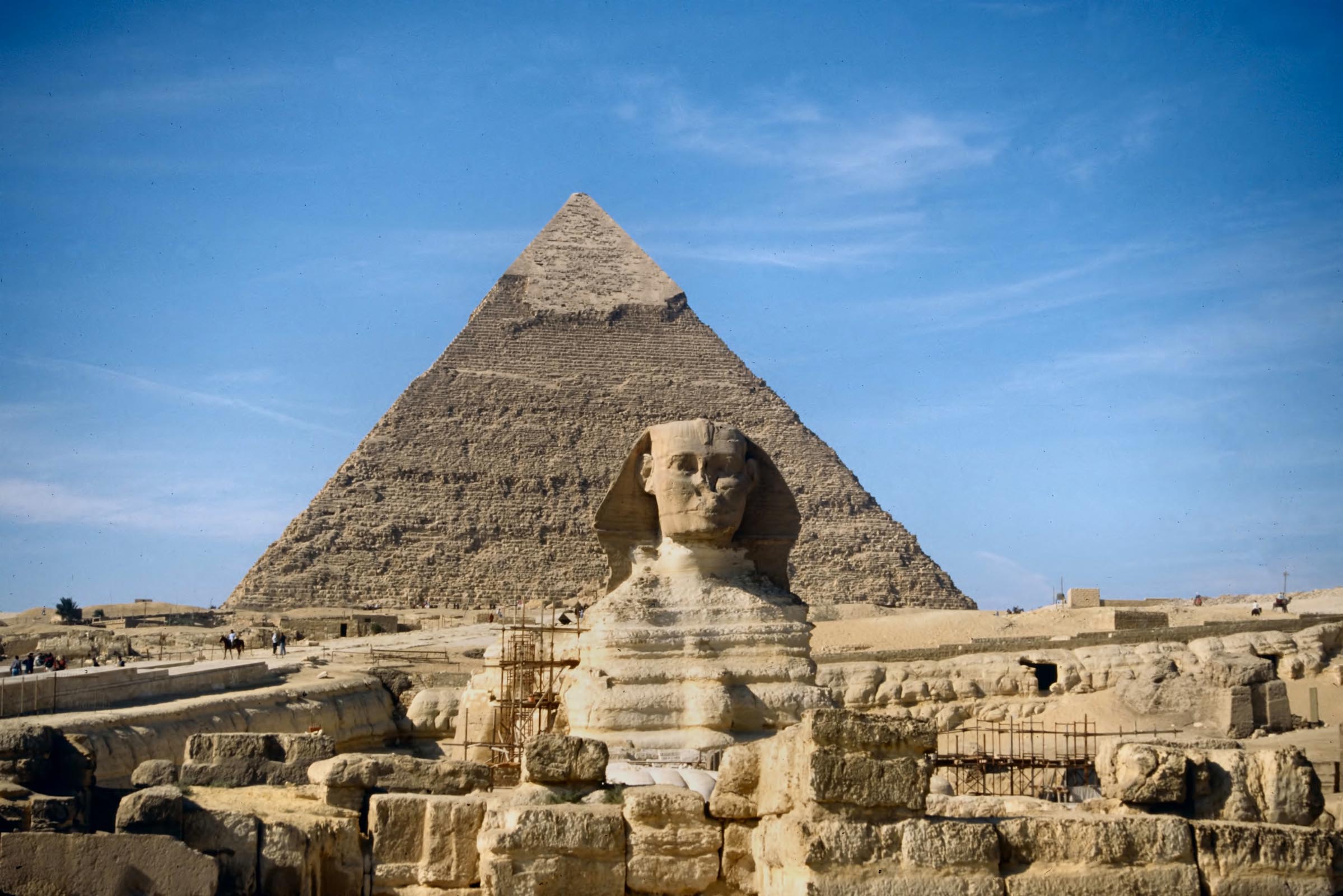 Giza Pyramids And Sphinx